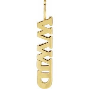 14K YELLOW WWJD CHARM/PENDANT