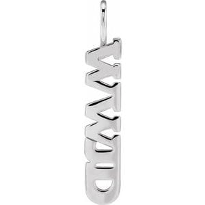 14K WHITE WWJD CHARM/PENDANT