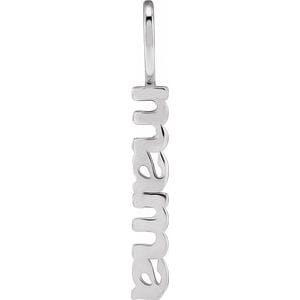 14K WHITE MAMA CHARM/PENDANT