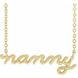 14K YELLOW NANNY 18" NECKLACE