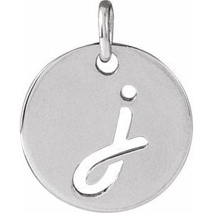PLATINUM SCRIPT INITIAL J PENDANT