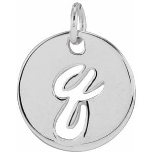 PLATINUM SCRIPT INITIAL Q PENDANT