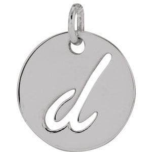 PLATINUM SCRIPT INITIAL D PENDANT