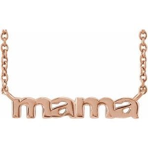 14K ROSE MAMA 16" NECKLACE
