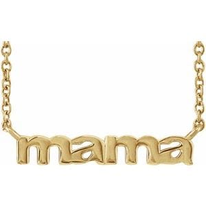 14K YELLOW MAMA 16" NECKLACE