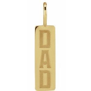 14K YELLOW DAD CHARM/PENDANT