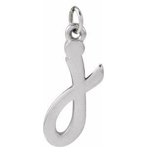 PLATINUM PETITE INITIAL J PENDANT