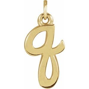 14K YELLOW PETITE INITIAL Q PENDANT