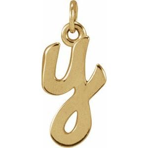 14K YELLOW PETITE INITIAL Y PENDANT