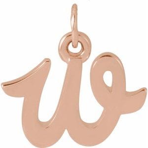 14K ROSE PETITE INITIAL W PENDANT