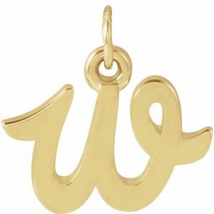 14K YELLOW PETITE INITIAL W PENDANT