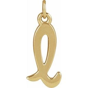 14K YELLOW PETITE INITIAL L PENDANT