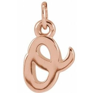 14K ROSE PETITE INITIAL O PENDANT