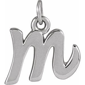 PLATINUM PETITE INITIAL M PENDANT