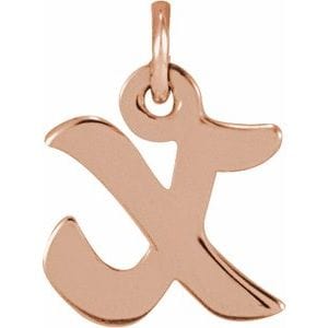 14K ROSE PETITE INITIAL X PENDANT