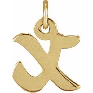 14K YELLOW PETITE INITIAL X PENDANT