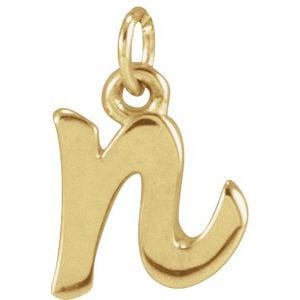 14K YELLOW PETITE INITIAL N PENDANT