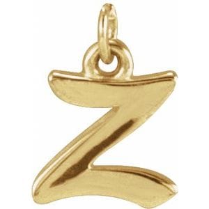 14K YELLOW PETITE INITIAL Z PENDANT