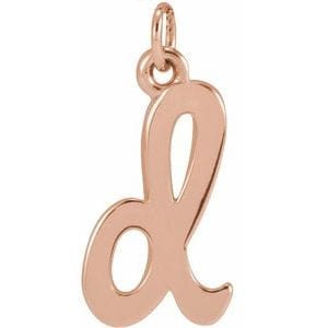 14K ROSE PETITE INITIAL D PENDANT