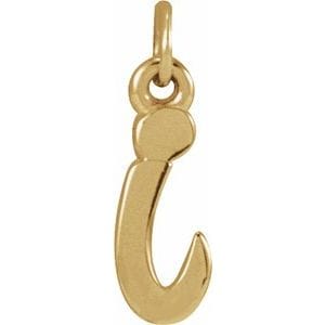 14K YELLOW PETITE INITIAL I PENDANT