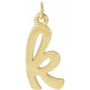 14K YELLOW PETITE INITIAL K PENDANT
