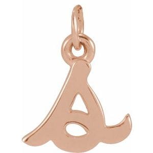 14K ROSE PETITE INITIAL S PENDANT