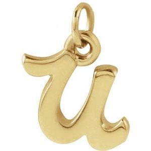 14K YELLOW PETITE INITIAL U PENDANT