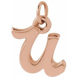 14K ROSE PETITE INITIAL U PENDANT