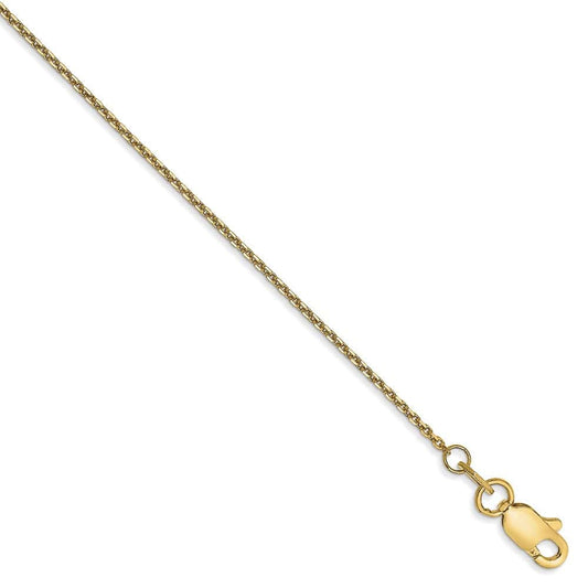9 / 0.95 10k .95mm D/C Cable Chain Anklet