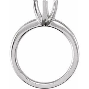 Rings 14K White 5.8 mm Round Tall 6-Prong Solstice Solitaire® Ring Mounting
