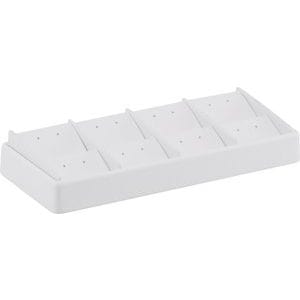 Displays White Matte Leatherette Stackable 8-Pair Stud Earring Display Tray