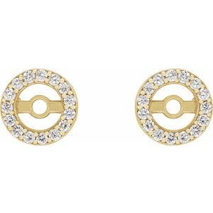 Earring Jackets 14K Yellow .08 CTW Natural Diamond Earring Jackets with 3.6 mm ID