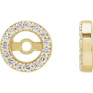 Earring Jackets 14K Yellow .08 CTW Natural Diamond Earring Jackets with 3.6 mm ID