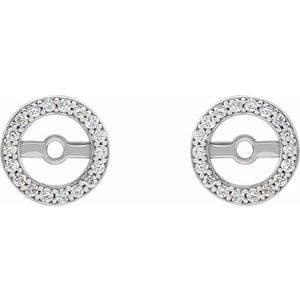 Earring Jackets 14K White .08 CTW Natural Diamond Earring Jackets with 4.6 mm ID