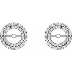 Earring Jackets 14K White 1/5 CTW Diamond Earring Jackets