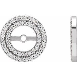Earring Jackets 14K White 1/5 CTW Diamond Earring Jackets