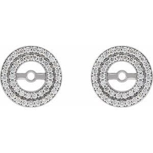 Earring Jackets 14K White 1/4 CTW Diamond Earring Jackets