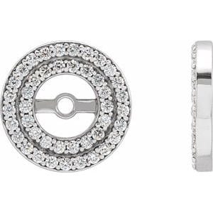 Earring Jackets 14K White 1/4 CTW Diamond Earring Jackets