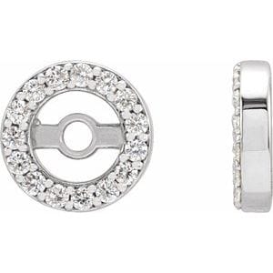 Earring Jackets 14K White .08 CTW Natural Diamond Earring Jackets with 3.6 mm ID