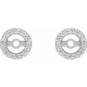 Earring Jackets 14K White .08 CTW Natural Diamond Earring Jackets with 3.6 mm ID
