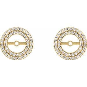 Earring Jackets 14K Yellow 1/4 CTW Natural Diamond Earring Jackets