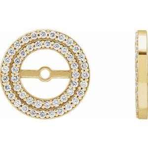 Earring Jackets 14K Yellow 1/4 CTW Natural Diamond Earring Jackets