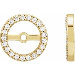 Earring Jackets 14K Yellow 1/10 CTW Natural Diamond Earring Jackets with 6.1 mm ID