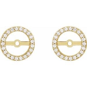 Earring Jackets 14K Yellow 1/10 CTW Natural Diamond Earring Jackets with 6.1 mm ID