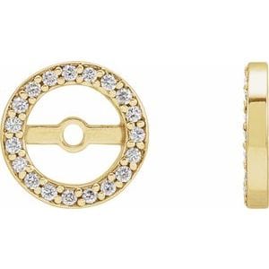 Earring Jackets 14K Yellow 1/8 CTW Natural Diamond Earring Jackets with 5.3 mm ID