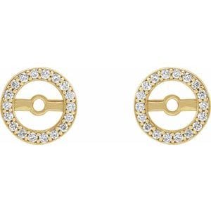 Earring Jackets 14K Yellow .08 CTW Natural Diamond Earring Jackets with 4.6 mm ID