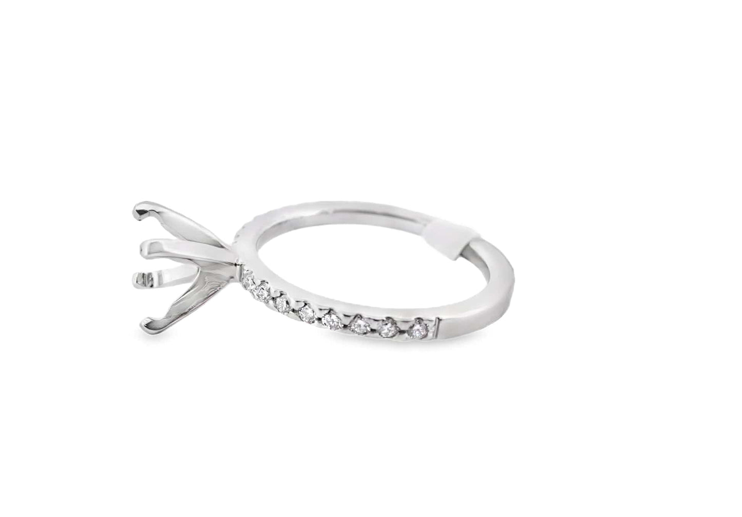 14KW NO CTR (7MM RBC) .20CTW NAT DIAMOND ACC ENG RING