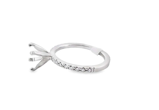 14KW NO CTR (7MM RBC) .20CTW NAT DIAMOND ACC ENG RING