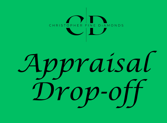 Sign reads CD Christopher Fine Diamonds with APPRAISAL - DROP OFF for convenient service.