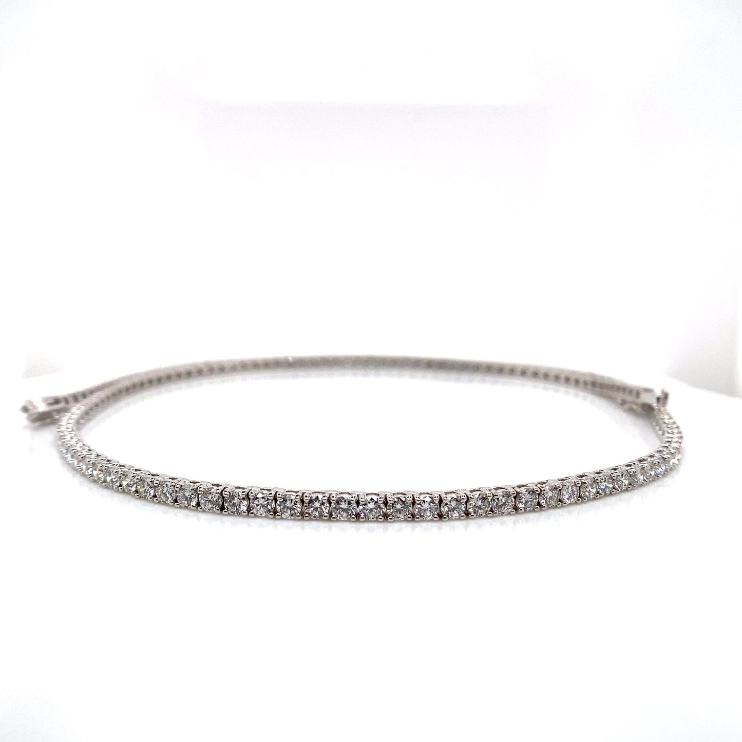 aster jewels 14k white gold   10 ct tw lab grown diamond   tennis necklace